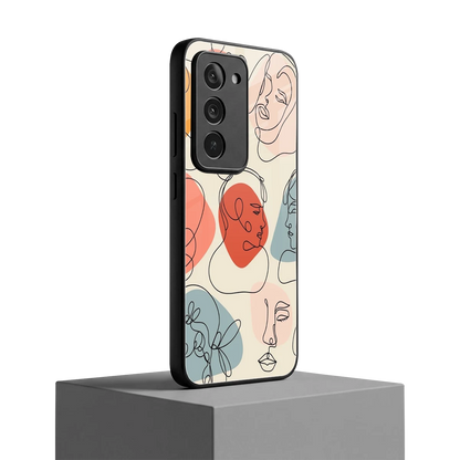 Many Faces Yellow redmi 15 5g mobile cover | shockproof glass phone case