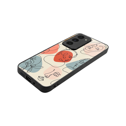 Many Faces Yellow stylish phone case for redmi 15 5g | glossy glass and slim fit