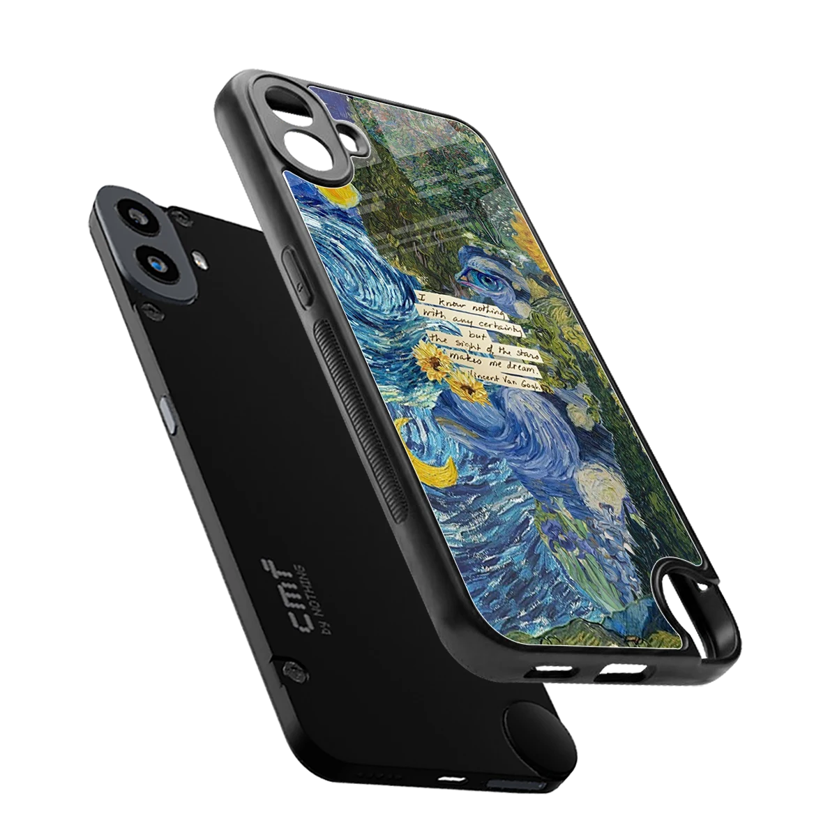 Masterpiece sleek cmf nothing phone 1 cover with tempered glass back and TPU edges
