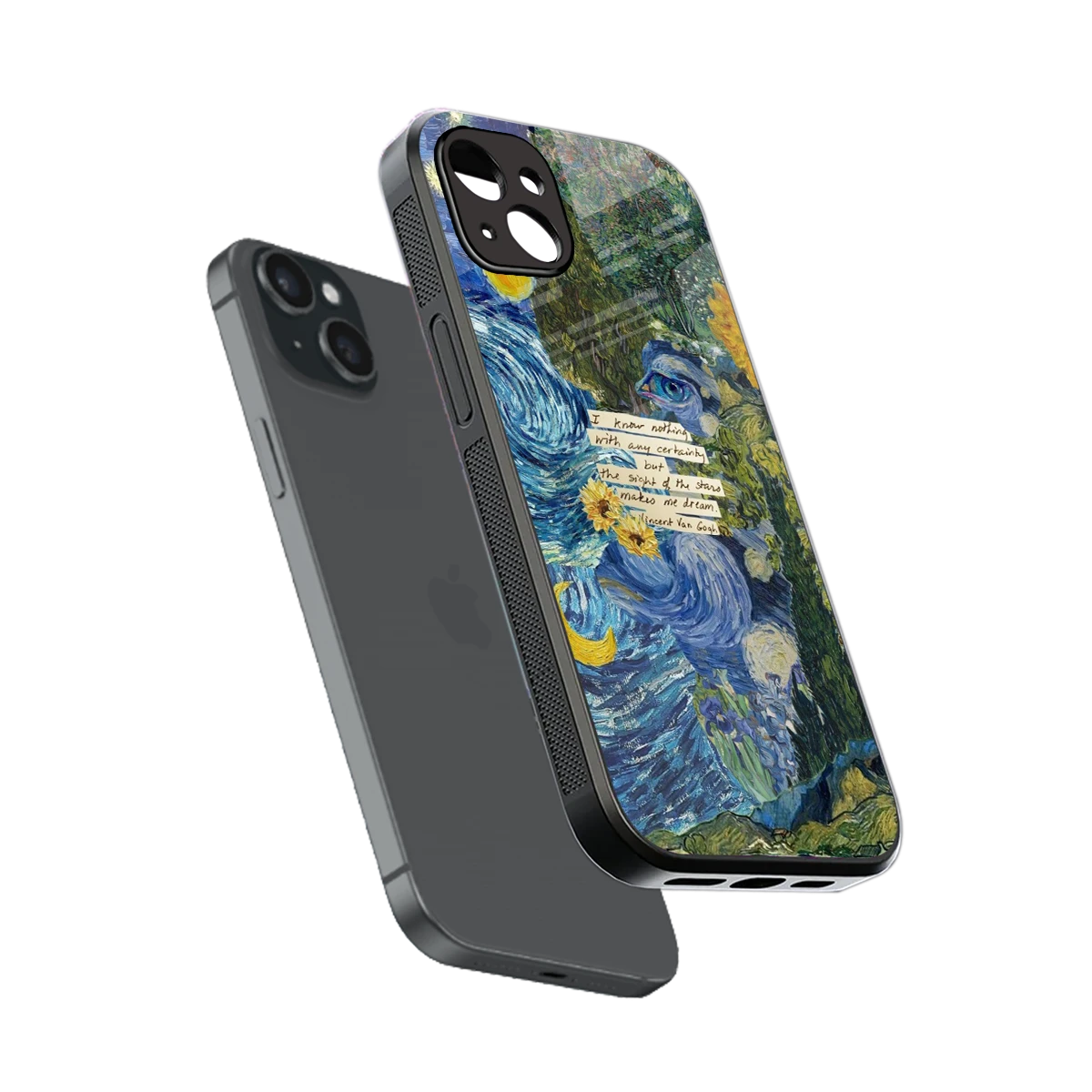 Masterpiece sleek iphone 14 plus cover with tempered glass back and TPU edges