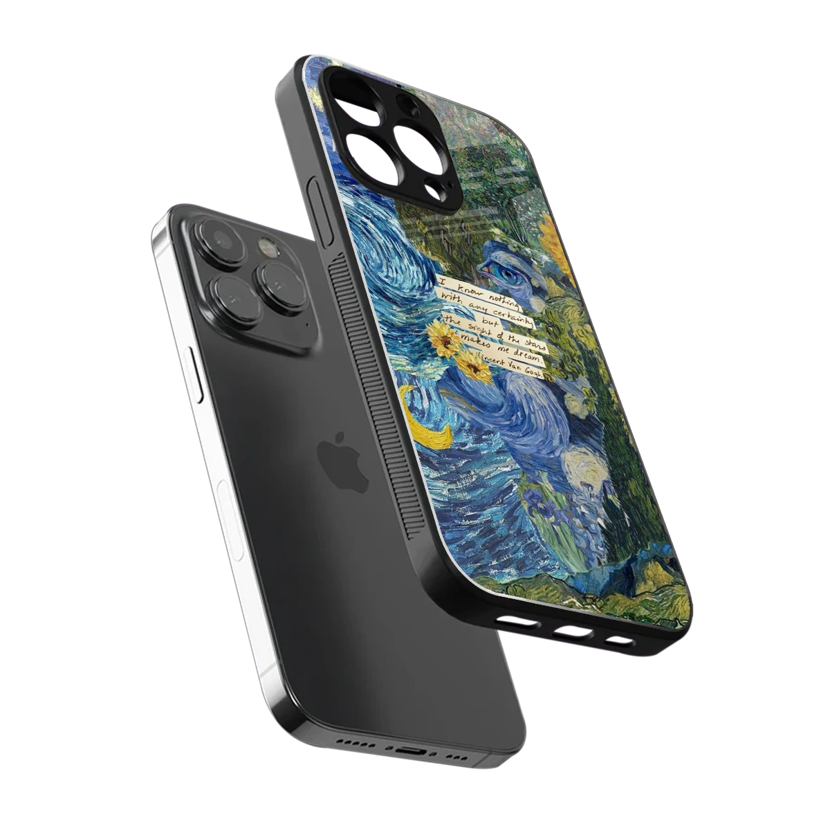 Masterpiece sleek iphone 15 pro max cover with tempered glass back and TPU edges