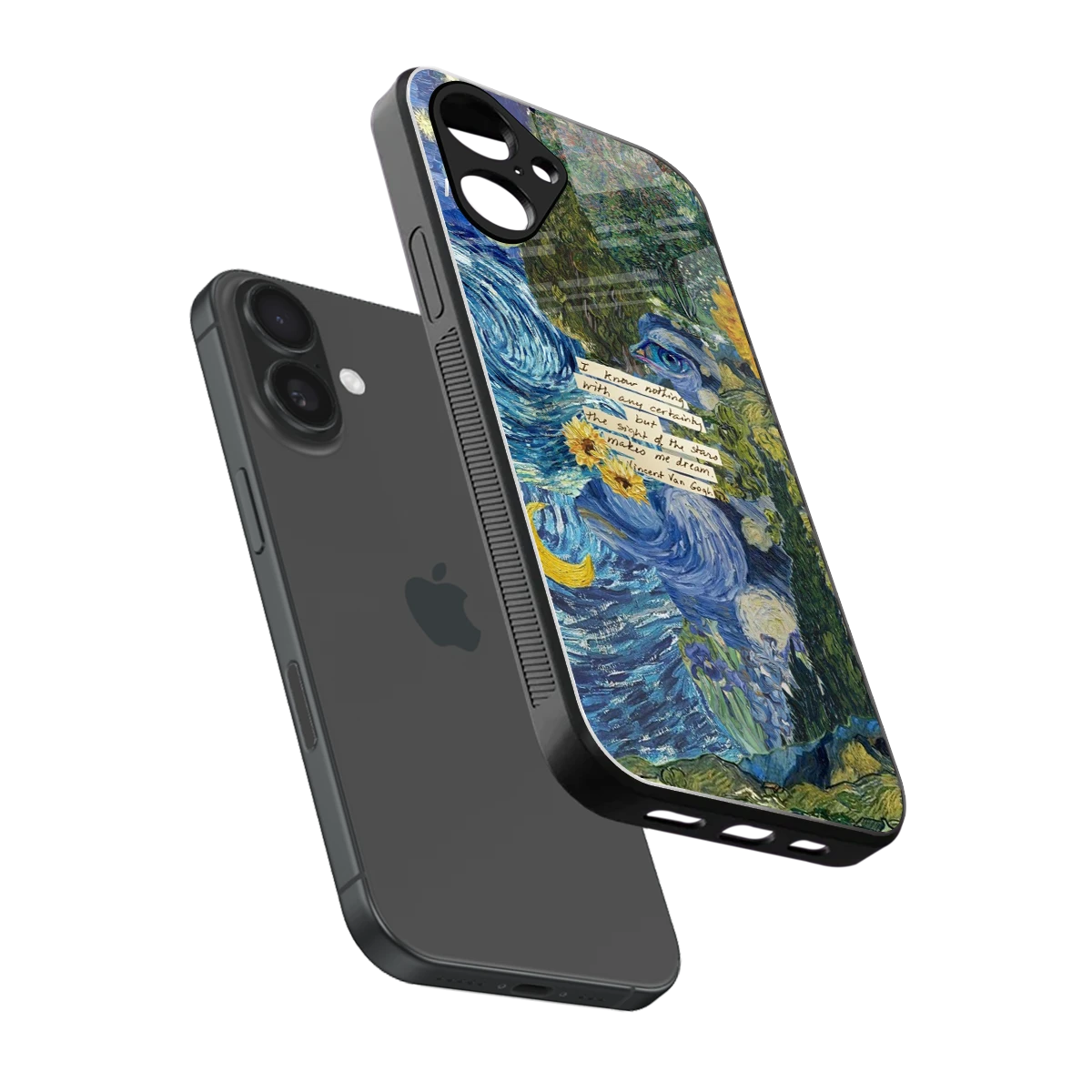 Masterpiece sleek iPhone 16 cover with tempered glass back and TPU edges