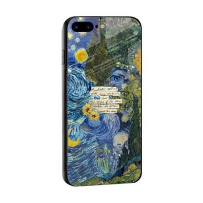 Masterpiece sleek iphone 8 plus cover with tempered glass back and TPU edges