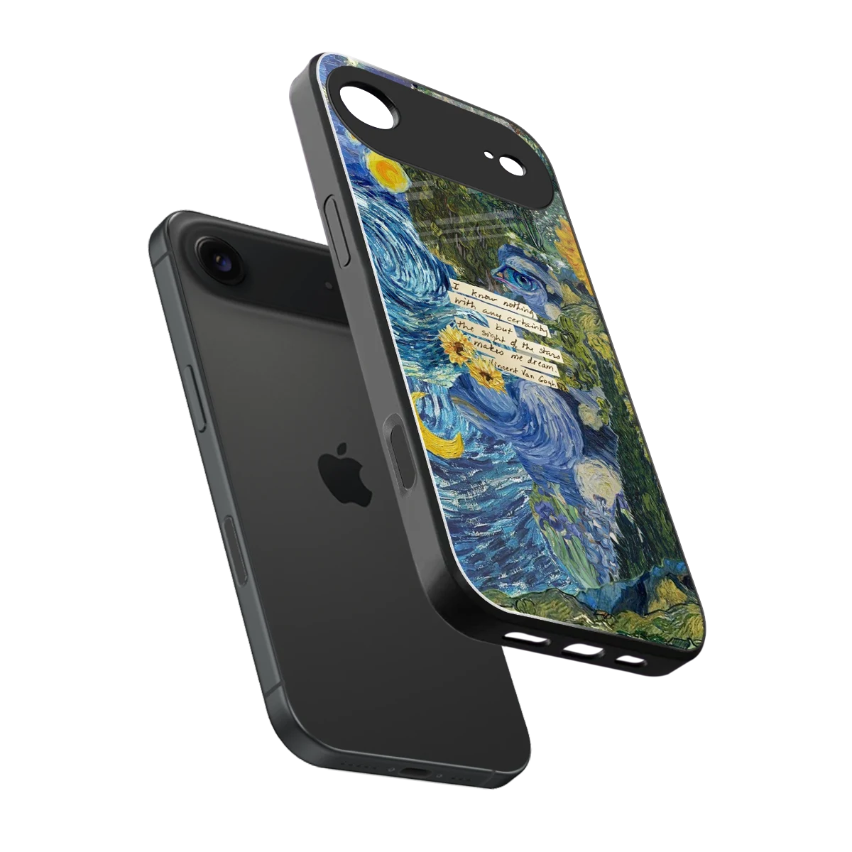 Masterpiece sleek iphone air cover with tempered glass back and TPU edges