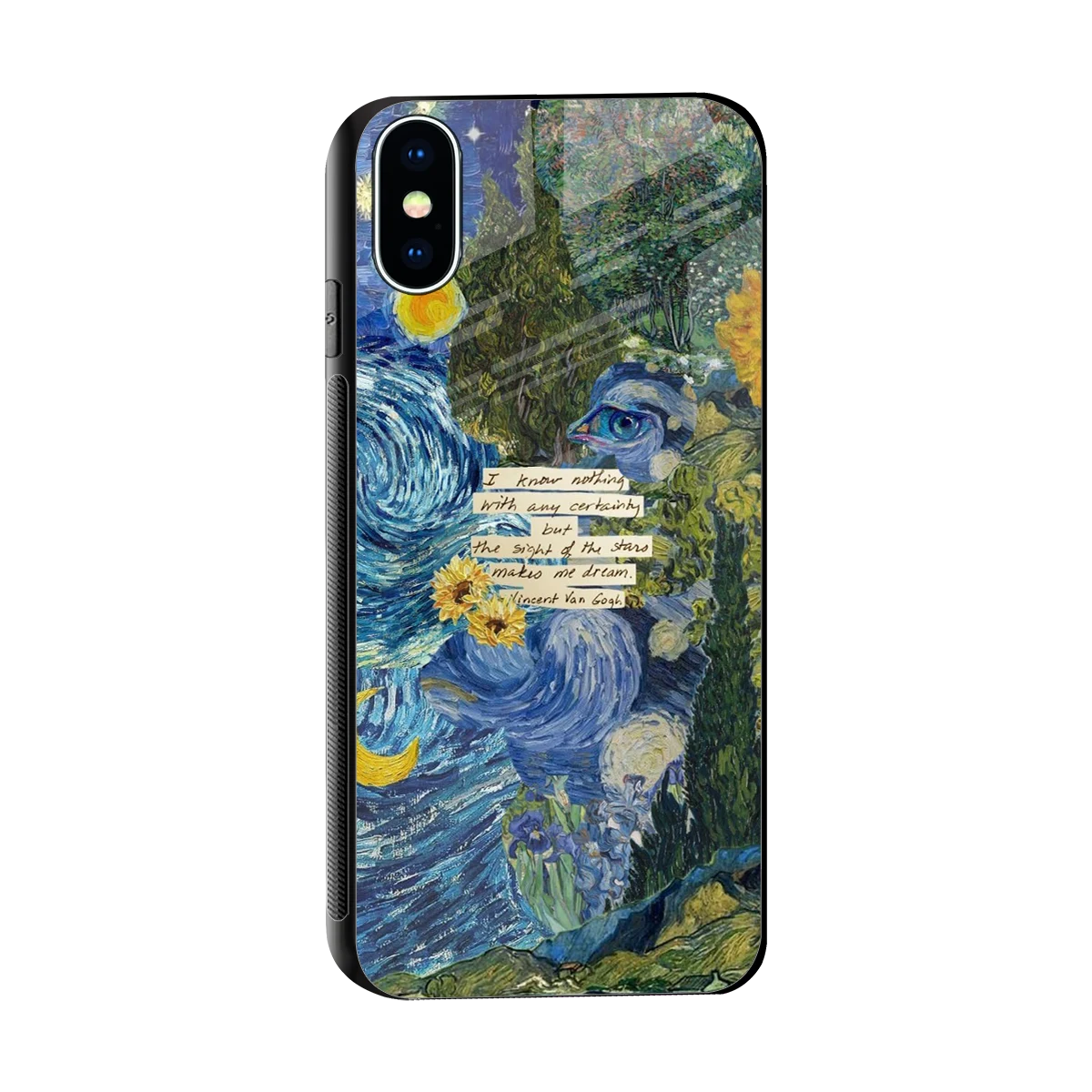 Masterpiece sleek iphone x cover with tempered glass back and TPU edges