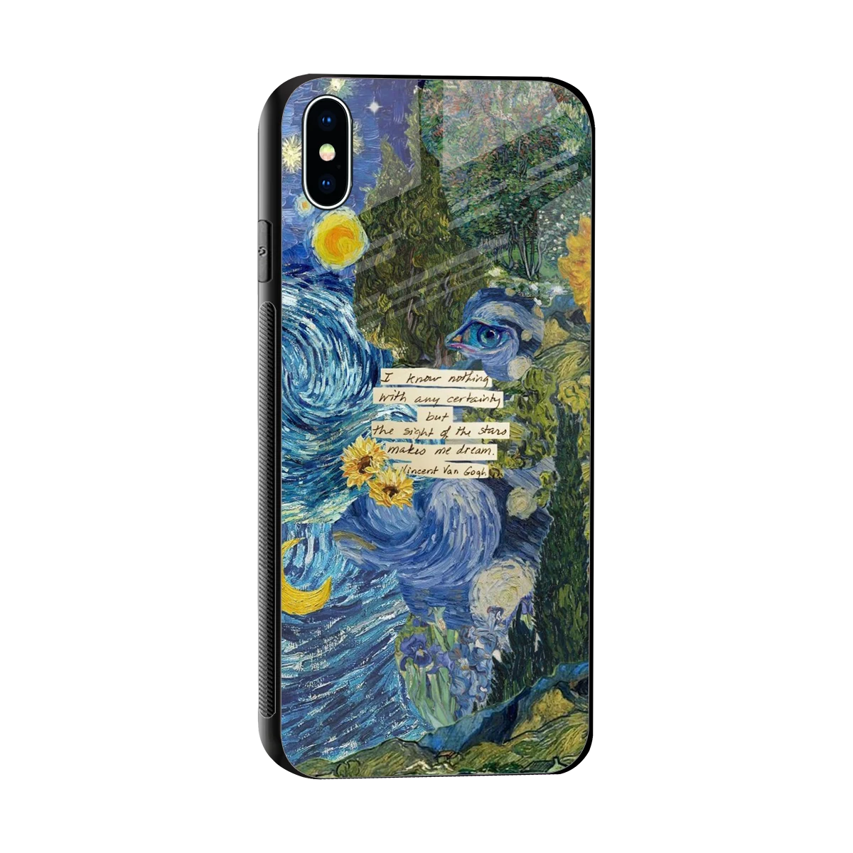 Masterpiece sleek iphone xs max cover with tempered glass back and TPU edges