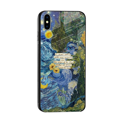Masterpiece sleek iphone xs max cover with tempered glass back and TPU edges