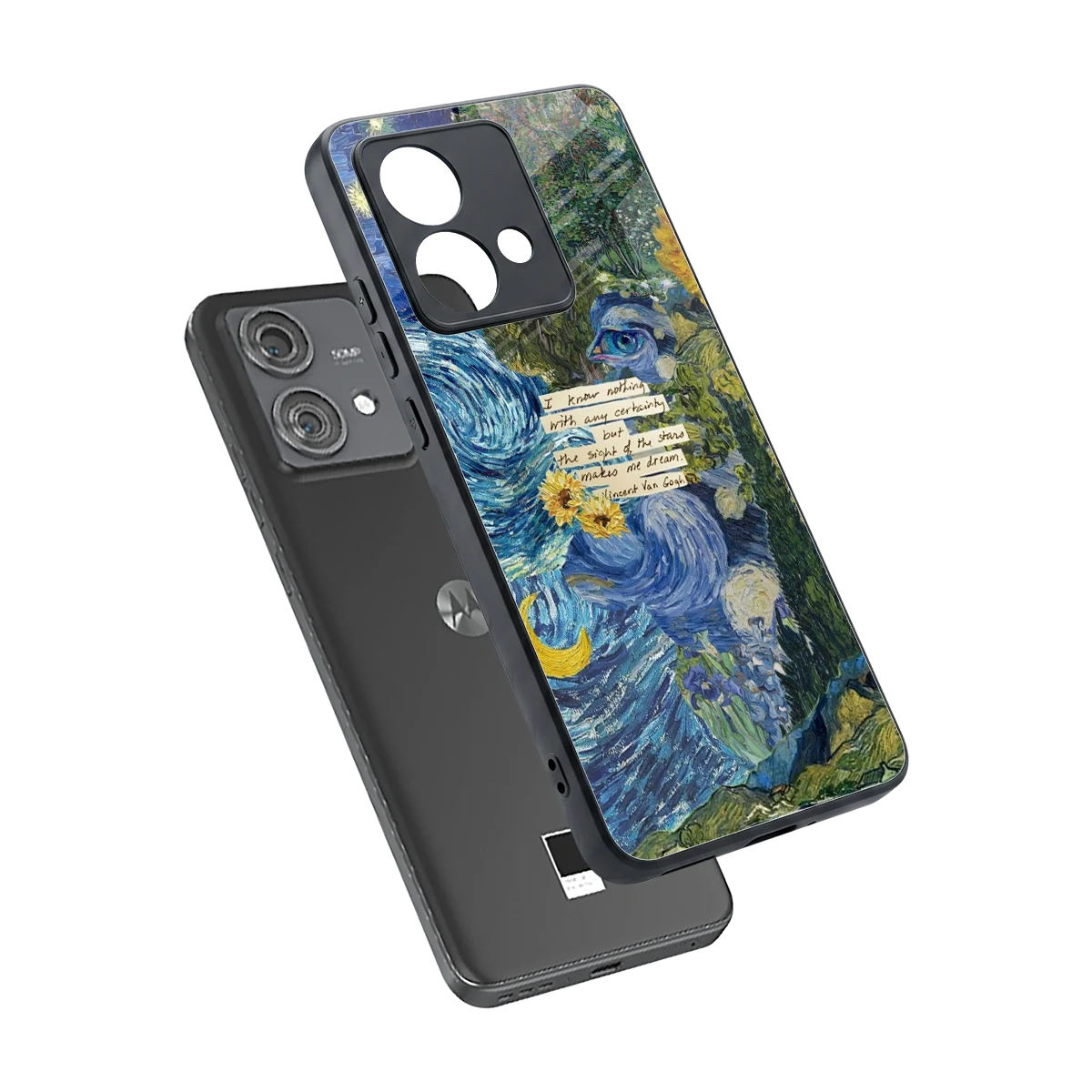 Masterpiece sleek motorola edge 40 neo 5g cover with tempered glass back and TPU edges
