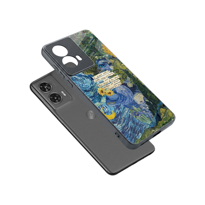 Masterpiece sleek motorola edge 50 fusion cover with tempered glass back and TPU edges