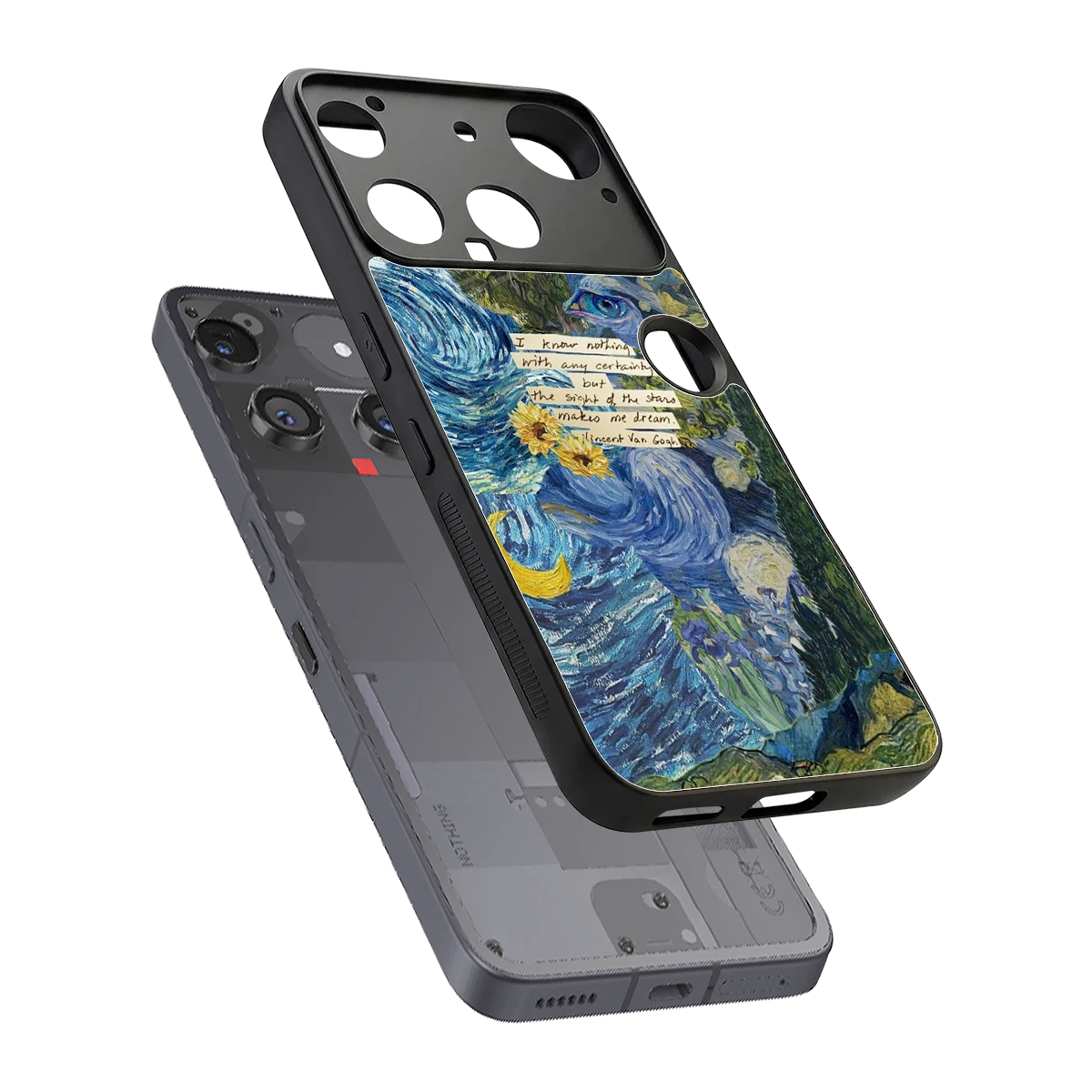 Masterpiece sleek nothing phone 3 cover with tempered glass back and TPU edges