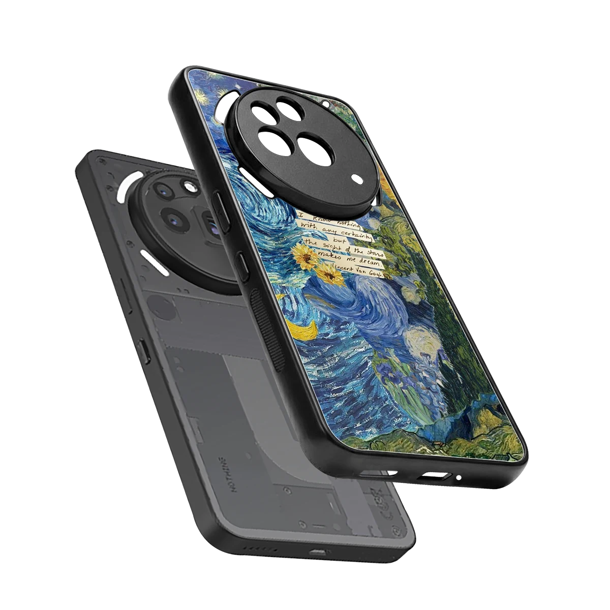 Masterpiece sleek nothing phone 3a pro cover with tempered glass back and TPU edges
