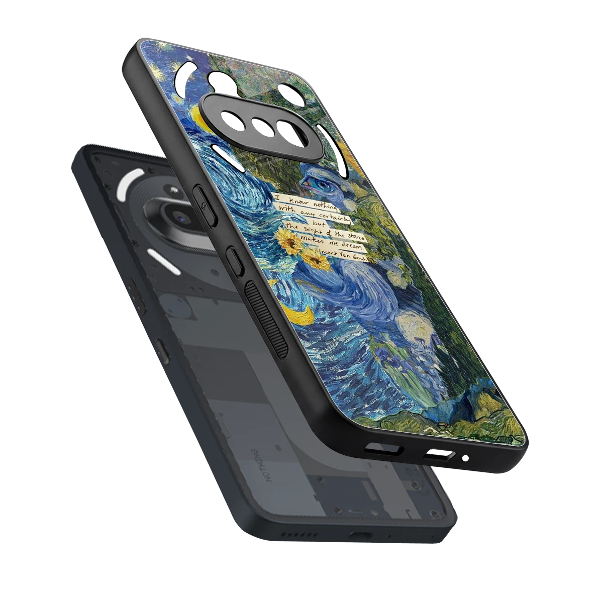 Masterpiece sleek nothing phone 3a cover with tempered glass back and TPU edges