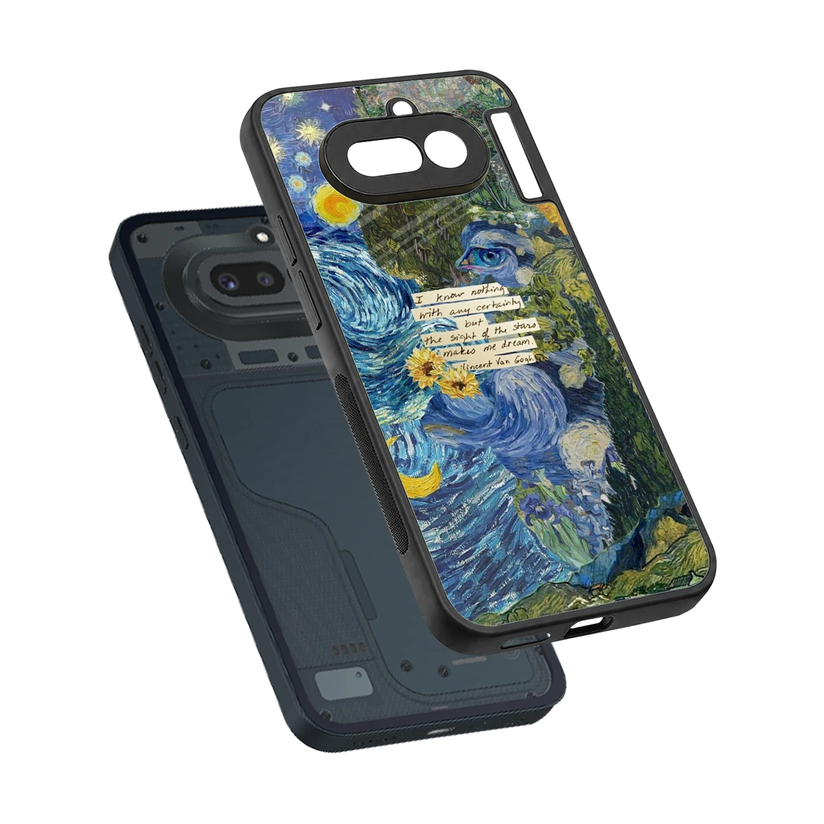 Masterpiece sleek nothing phone 4a cover with tempered glass back and TPU edges