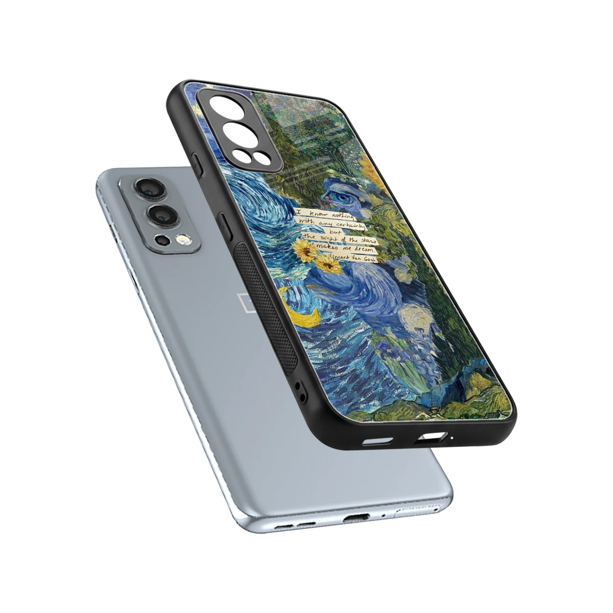 Masterpiece sleek oneplus nord 2 cover with tempered glass back and TPU edges