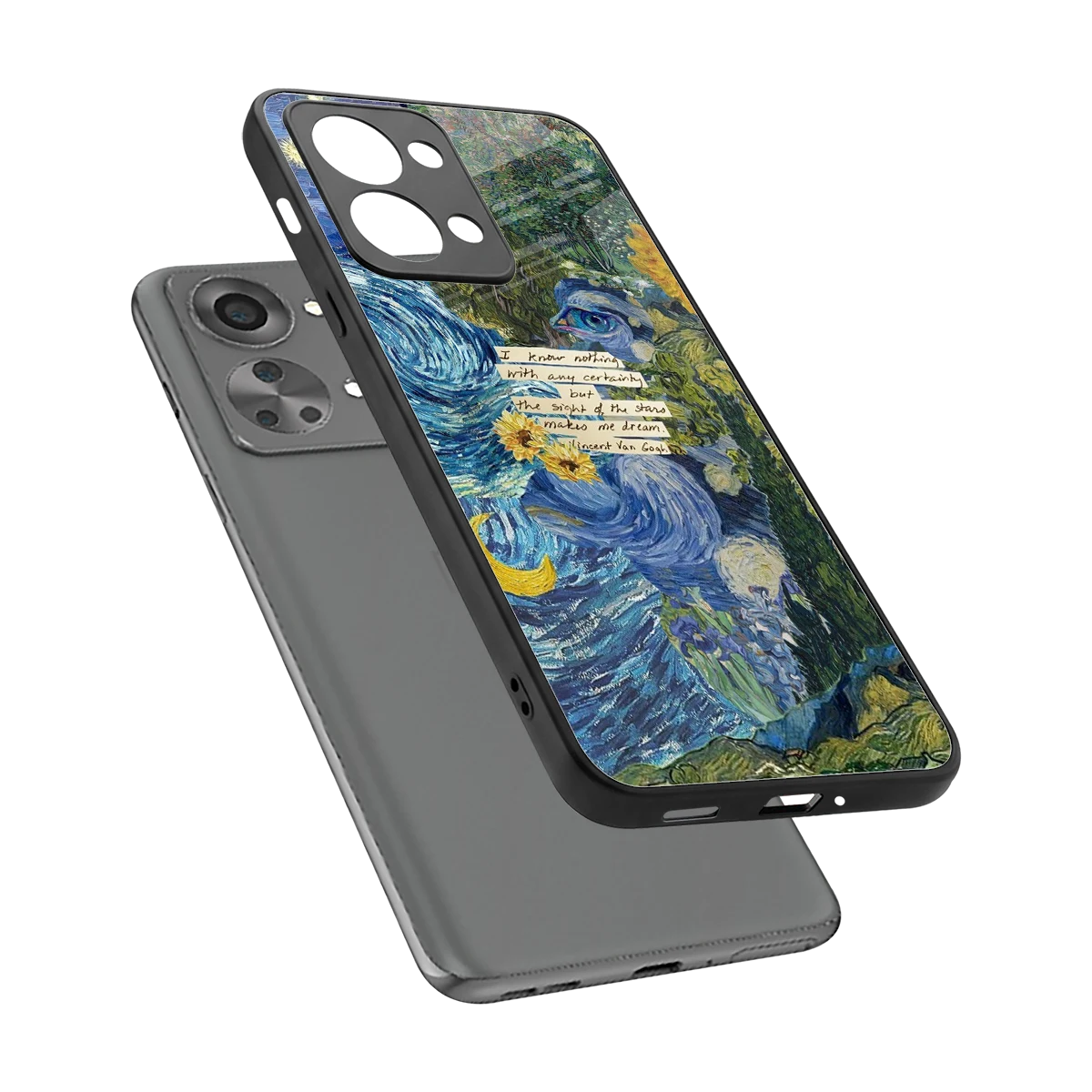 Masterpiece sleek oneplus nord 2t cover with tempered glass back and TPU edges