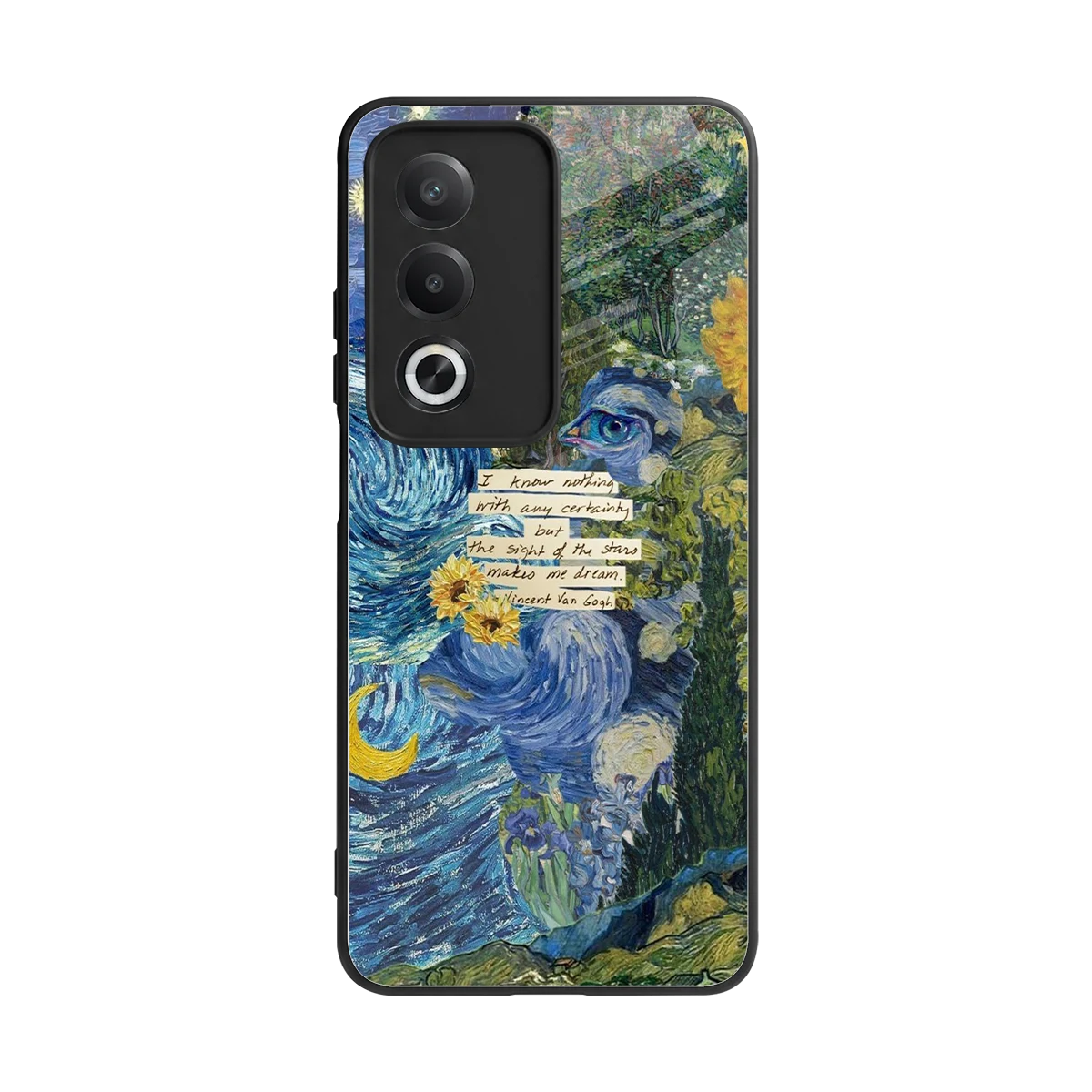 Masterpiece back phone cover | glass case for oppo a3 pro