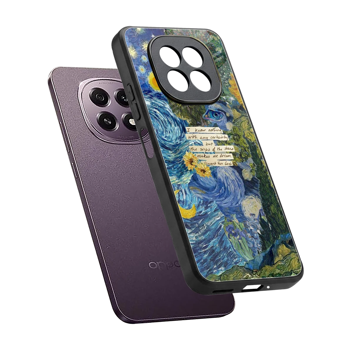 Masterpiece sleek oppo f29 5g cover with tempered glass back and TPU edges
