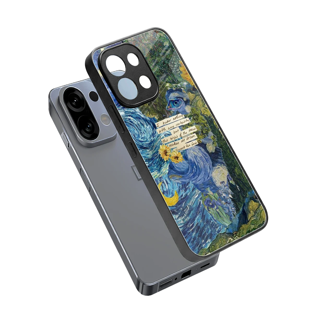 Masterpiece sleek oppo k13 5g cover with tempered glass back and TPU edges