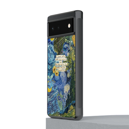 Masterpiece stylish phone case for google pixel 6a | glossy glass and slim fit