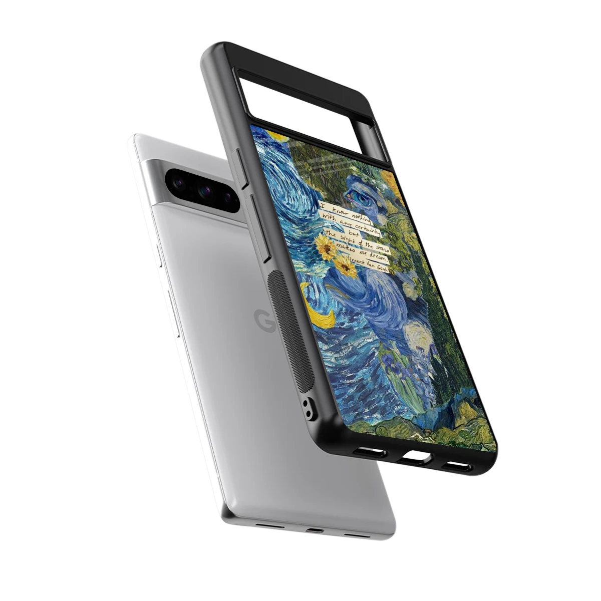 Masterpiece sleek google pixel 8 pro cover with tempered glass back and TPU edges