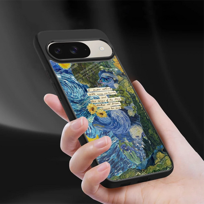 Masterpiece sleek google pixel 9 cover with tempered glass back and TPU edges