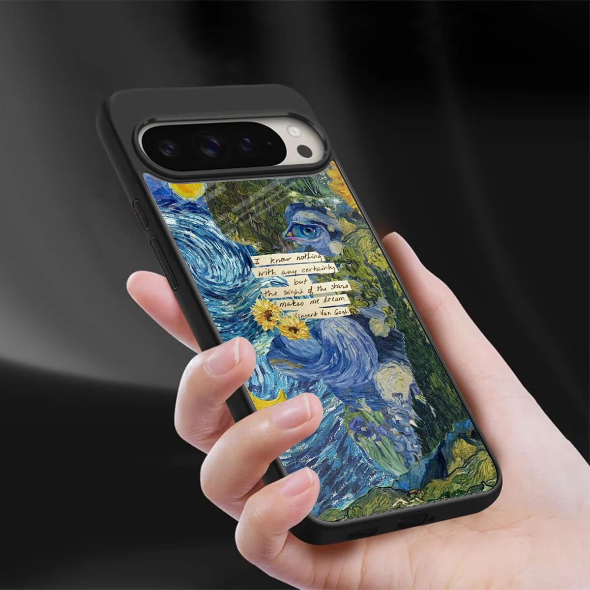 Masterpiece sleek google pixel 9 pro xl cover with tempered glass back and TPU edges