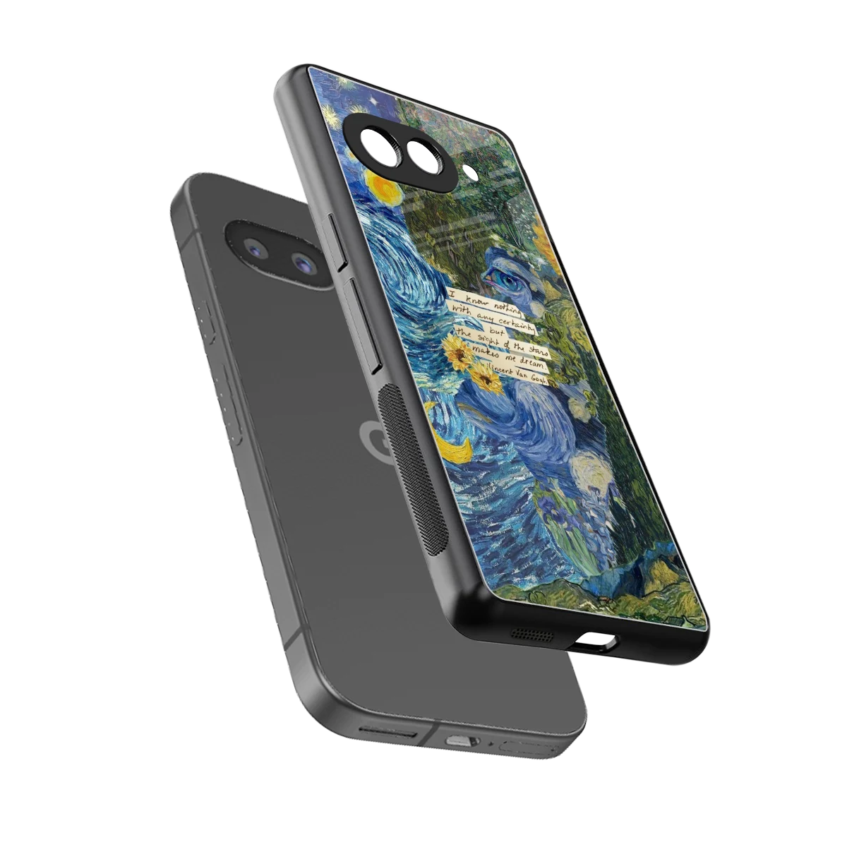 Masterpiece sleek google pixel 10a cover with tempered glass back and TPU edges