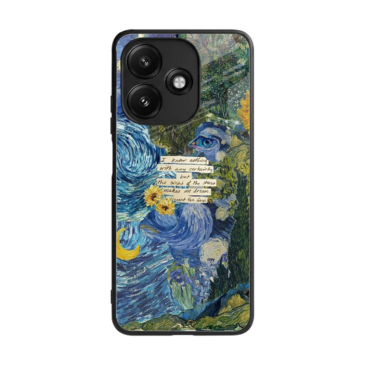 Masterpiece back phone cover | glass case for redmi 12 5g