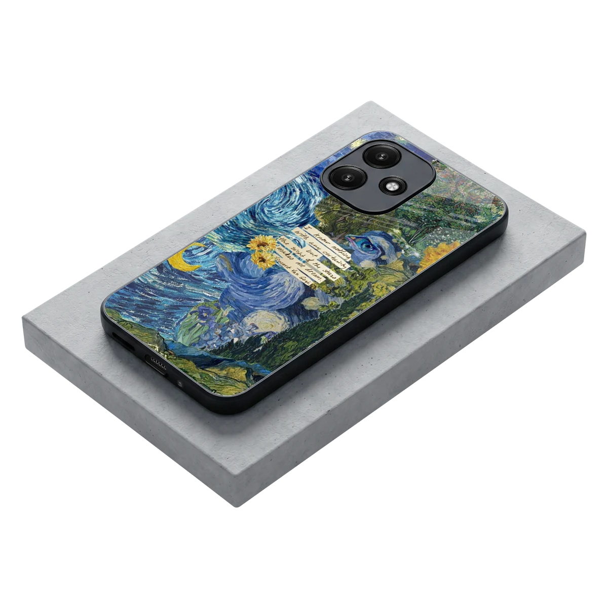 Masterpiece stylish phone case for redmi 12 5g | glossy glass and slim fit