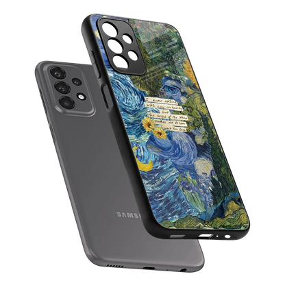 Masterpiece sleek samsung galaxy a23 cover with tempered glass back and TPU edges