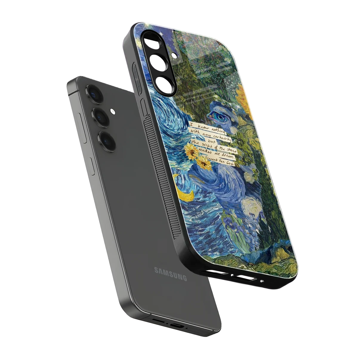 Masterpiece sleek samsung galaxy a55 5g cover with tempered glass back and TPU edges