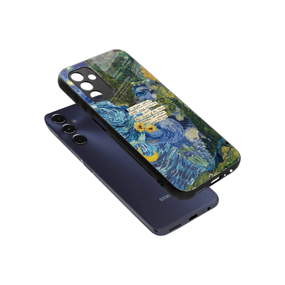 Masterpiece sleek samsung galaxy m14 5g cover with tempered glass back and TPU edges