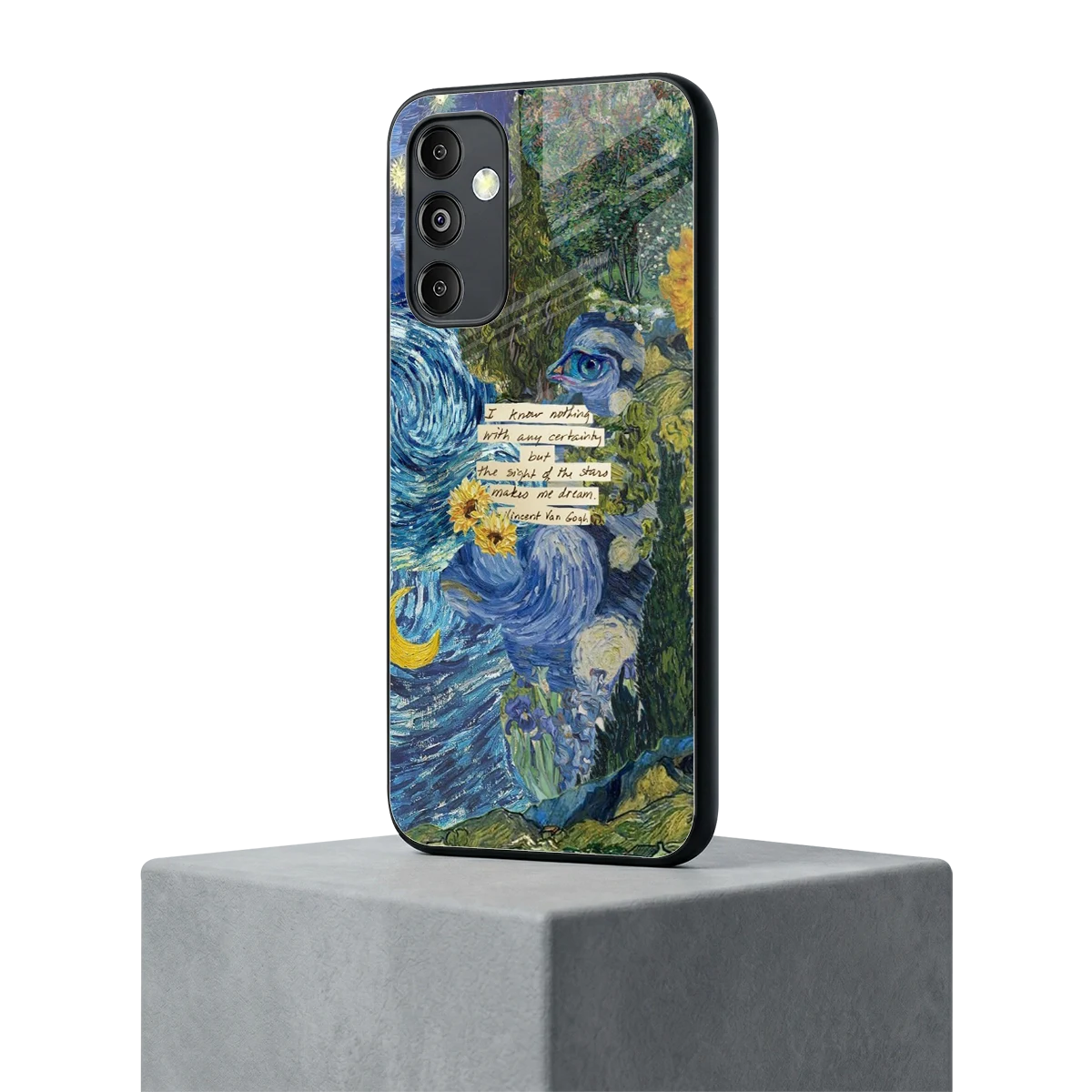 Masterpiece samsung galaxy m14 5g mobile cover | shockproof glass phone case