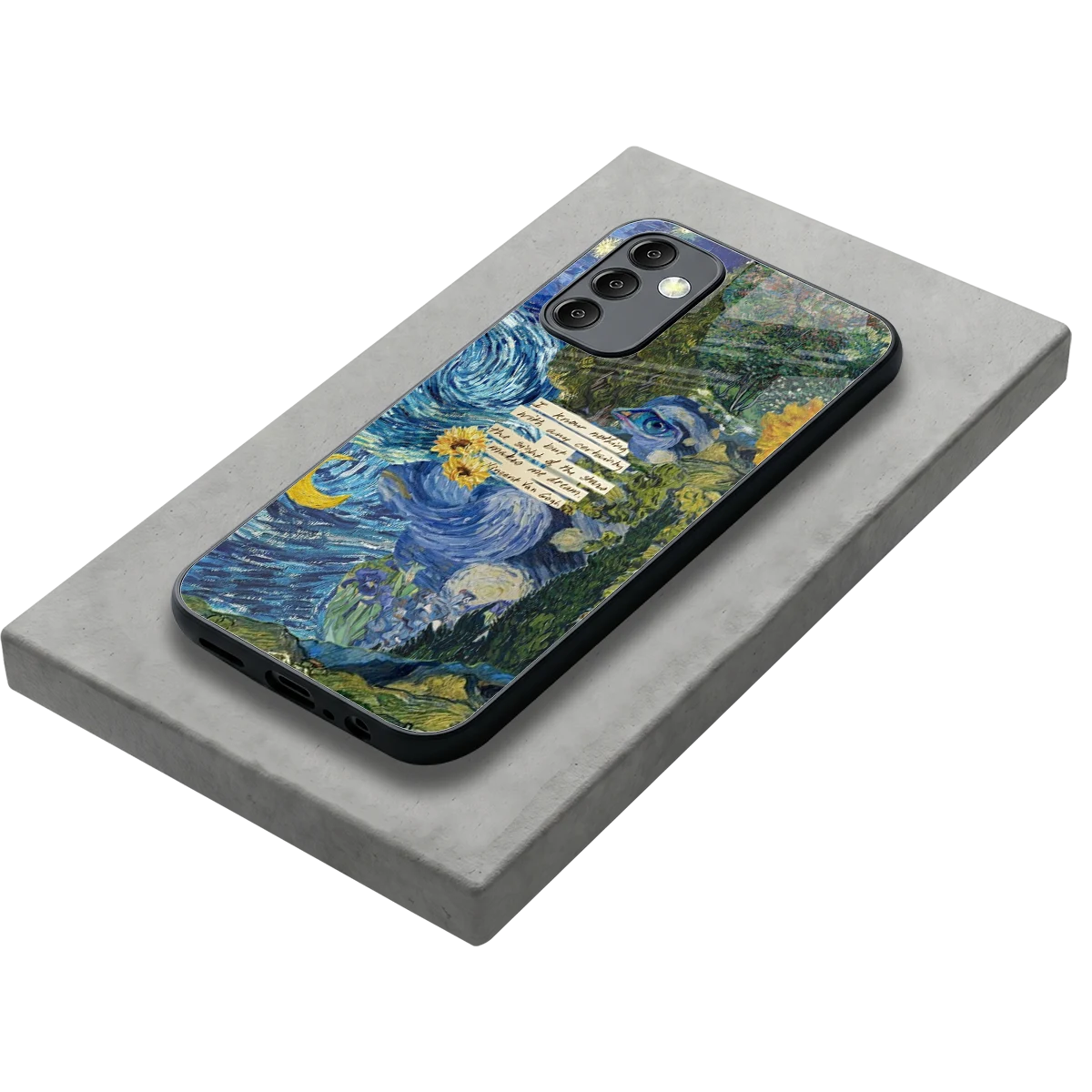 Masterpiece stylish phone case for samsung galaxy m14 5g | glossy glass and slim fit