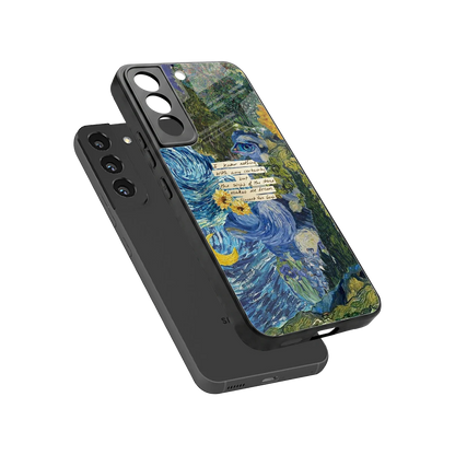Masterpiece sleek samsung galaxy s22 cover with tempered glass back and TPU edges