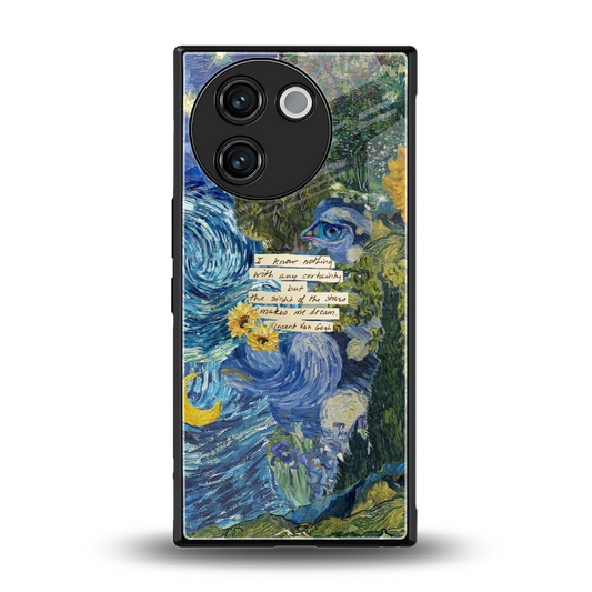 Masterpiece back phone cover | glass case for vivo v30e