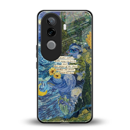 Masterpiece back phone cover | glass case for vivo v40e