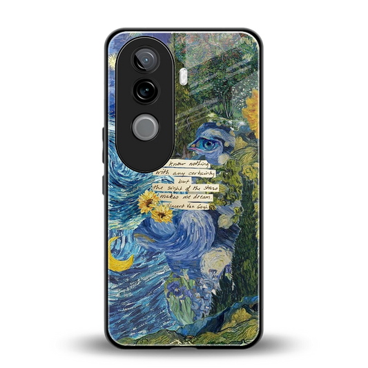 Masterpiece back phone cover | glass case for vivo v40e