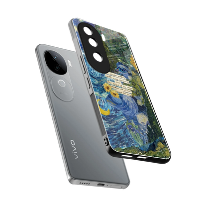 Masterpiece sleek vivo v40e cover with tempered glass back and TPU edges