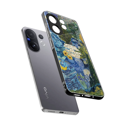 Masterpiece sleek vivo v60 cover with tempered glass back and TPU edges