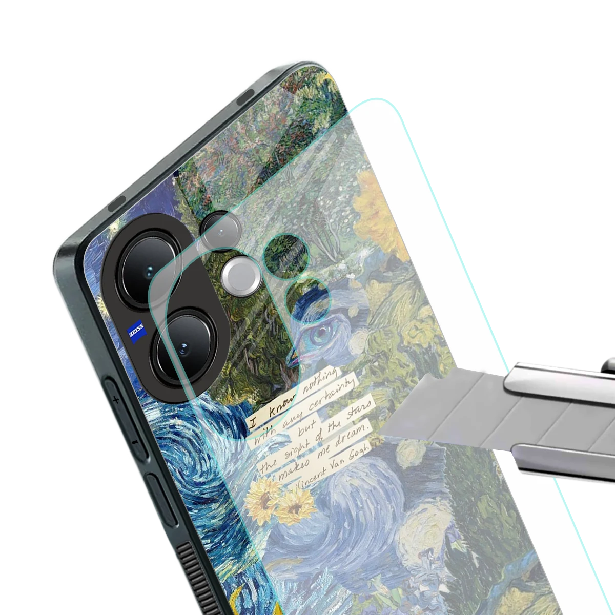 Masterpiece stylish phone case for vivo v60 | glossy glass and slim fit