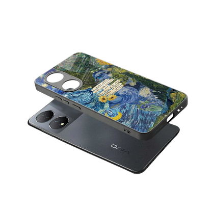 Masterpiece sleek Vivo-y100 cover with tempered glass back and TPU edges