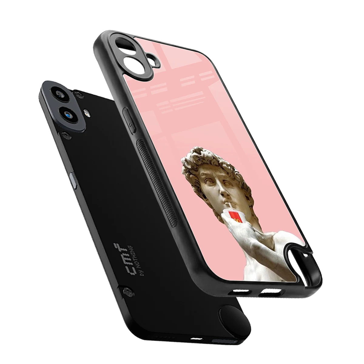 Mc David sleek cmf nothing phone 1 cover with tempered glass back and TPU edges