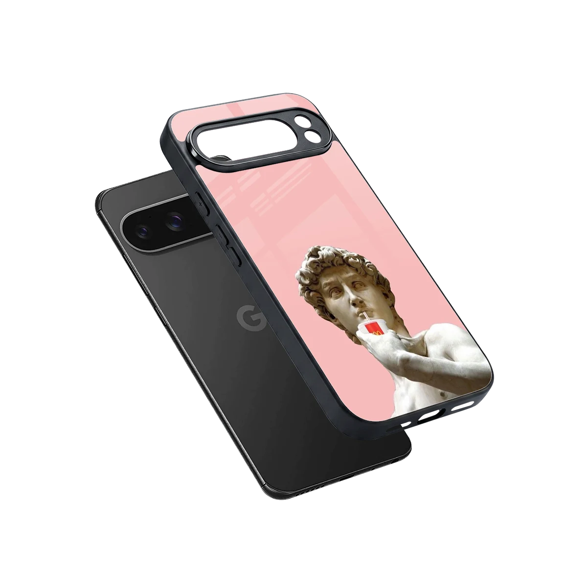 Mc David sleek google pixel 10 pro xl cover with tempered glass back and TPU edges