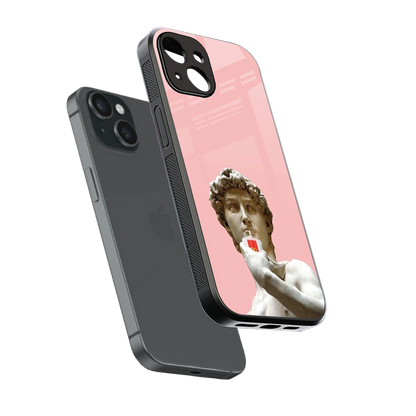Mc David sleek iphone 13 cover with tempered glass back and TPU edges