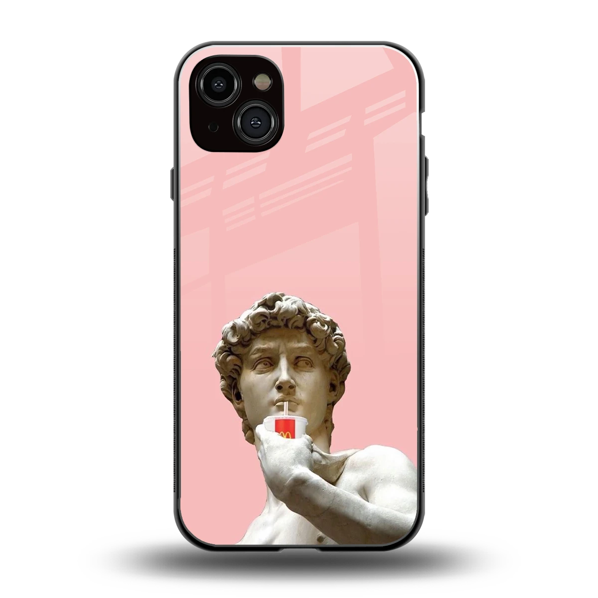 Mc David back phone cover | glass case for iphone 15 plus