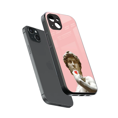 Mc David sleek iphone 14 plus cover with tempered glass back and TPU edges