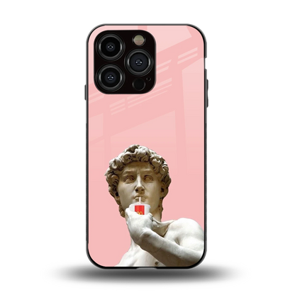 Mc David back phone cover | glass case for iphone 15 pro