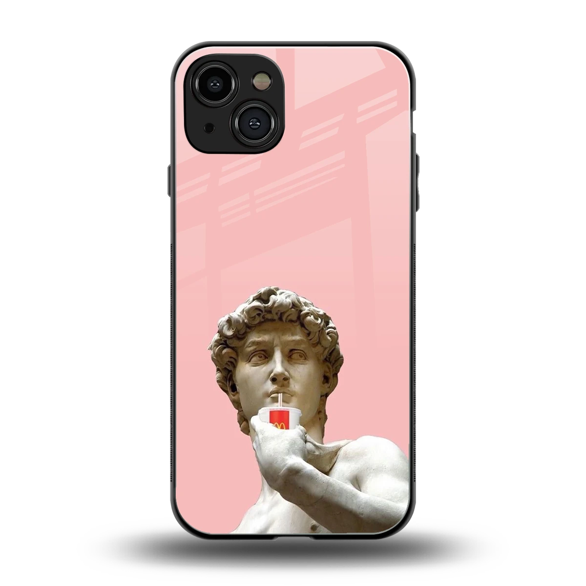 Mc David back phone cover | glass case for iphone 15