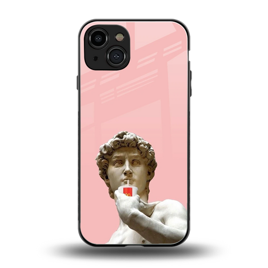 Mc David back phone cover | glass case for iphone 15